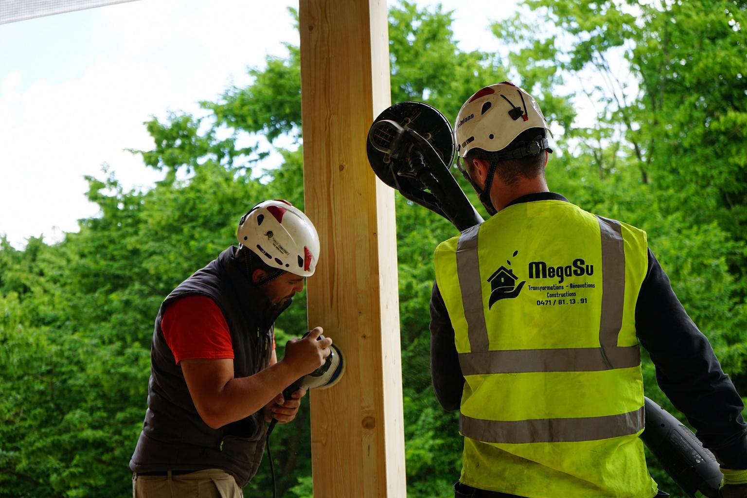 Photo du chantier — ossature bois pour bloc médical 1
